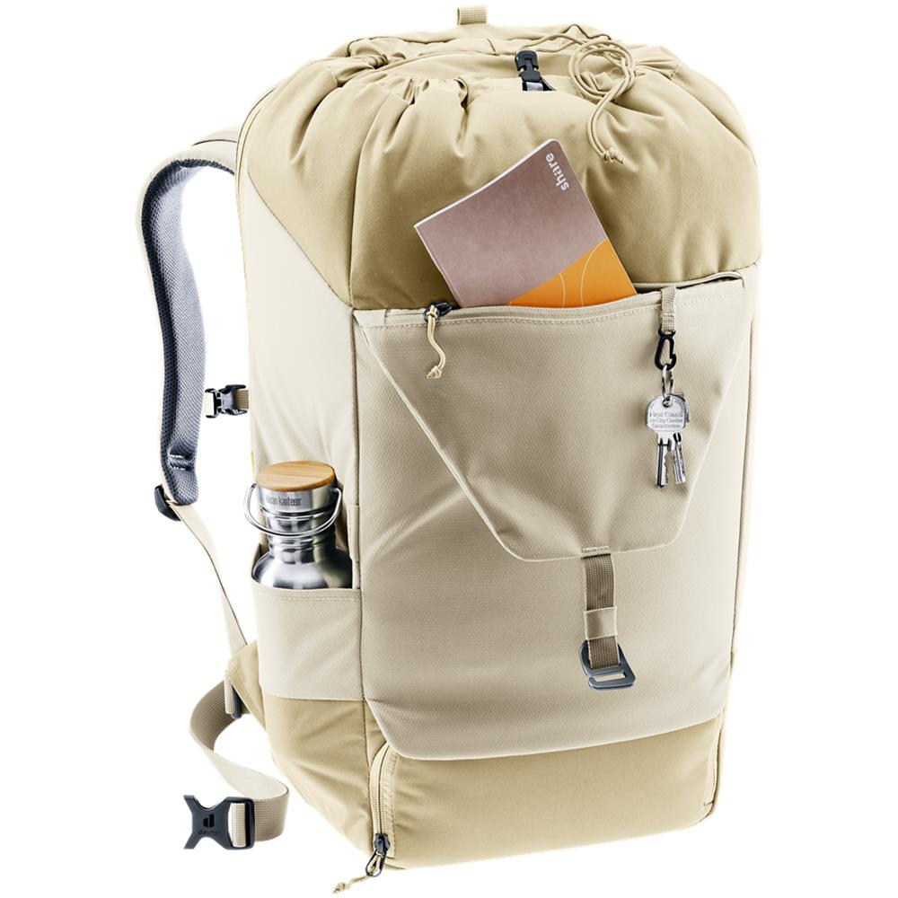deuter Utilion 34+5, Rucksack, bone-desert (beige), 39L, mit Flaschenhalter und Laptopfach
