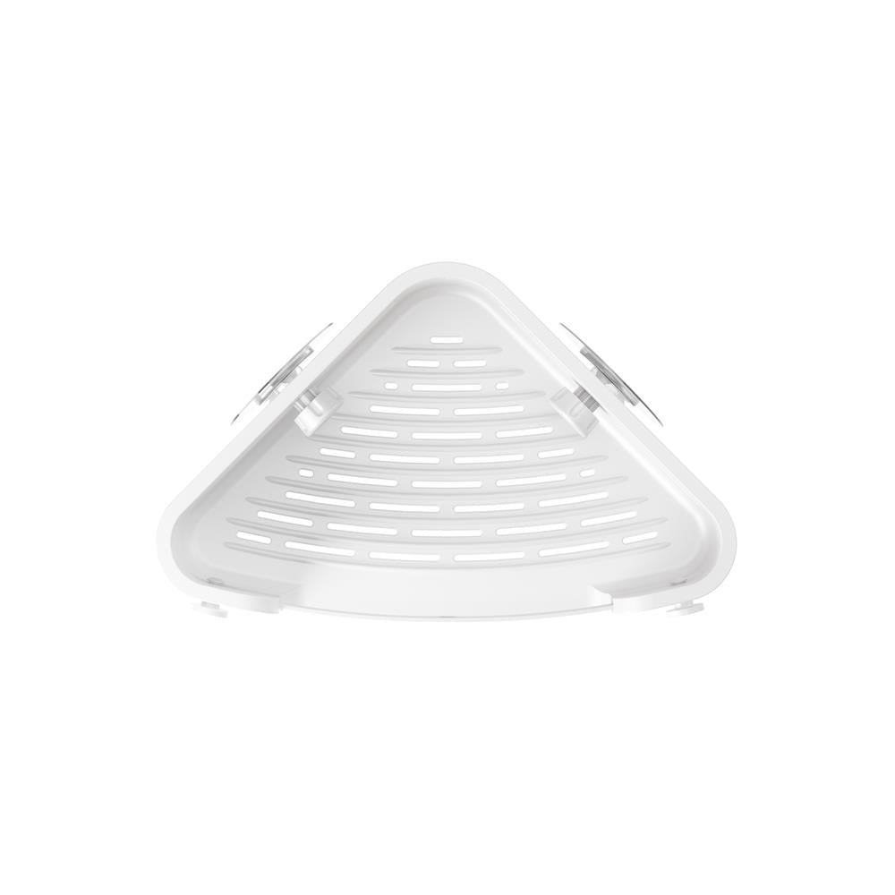 Umbra Flex Eckduschablage zum Kleben, in Weiß, Rostfreies Eckduschregal, ohne Bohren