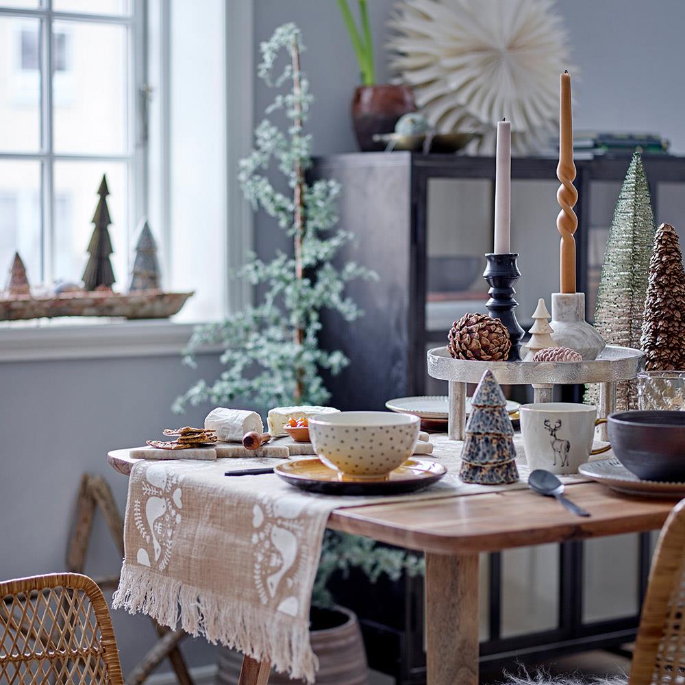 Bloomingville Twist Kerzen Set, Braun, Handgedreht, 2 Stück aus Paraffin