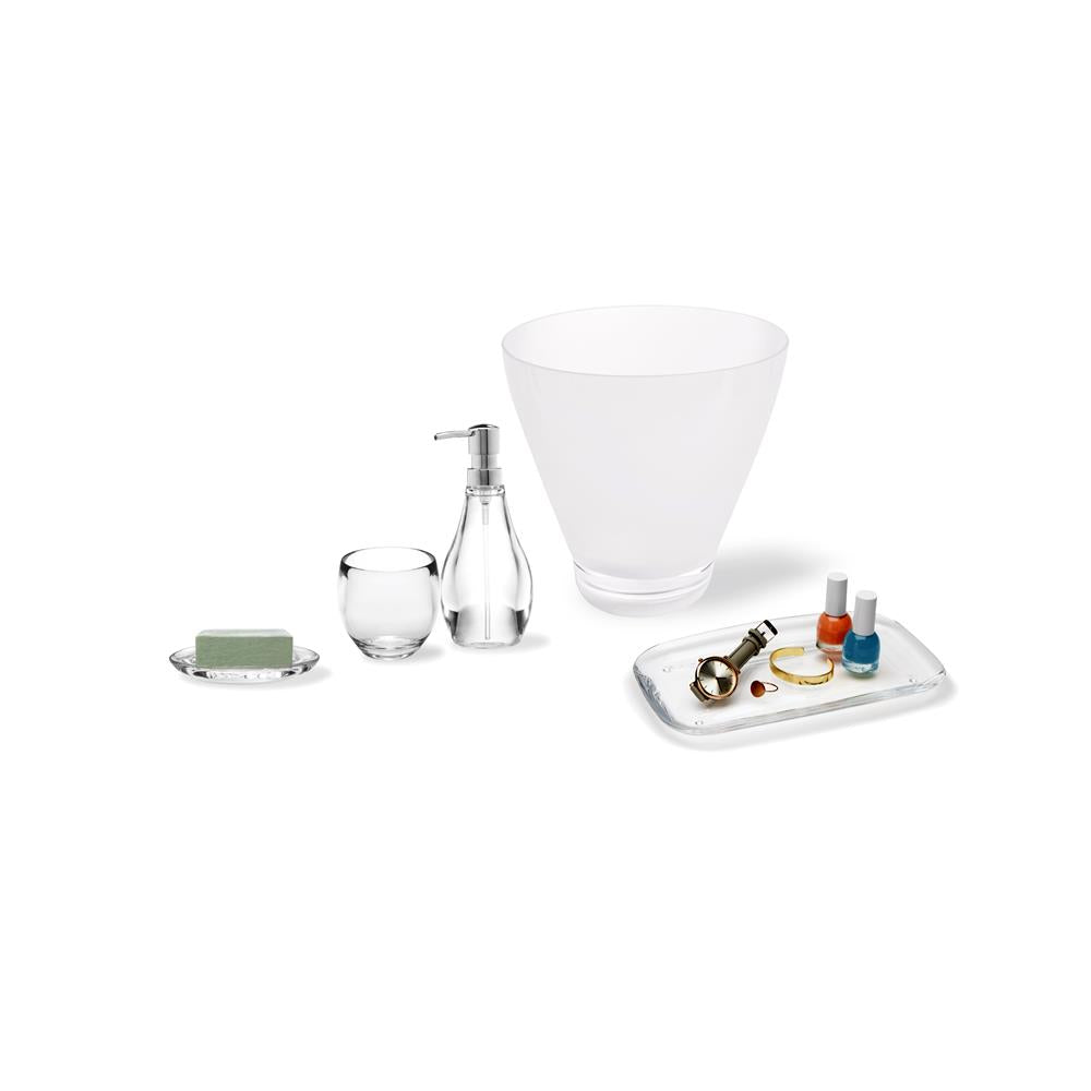 Umbra Droplet Zahnputzbecher Zahnbürstenhalter Mundbecher und Becher für Make-Up Pinsel Acrylglas