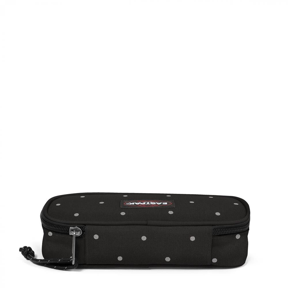 Eastpak OVAL SINGLE, Federmäppchen, DotsBlackSilver (schwarz), mittelgroße Federmappe, Federtasche