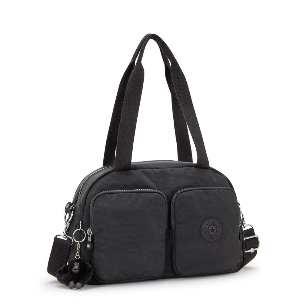 Kipling COOL DEFEA, Mittelgroße Schultertasche, Black Noir (schwarz), Umhängetasche