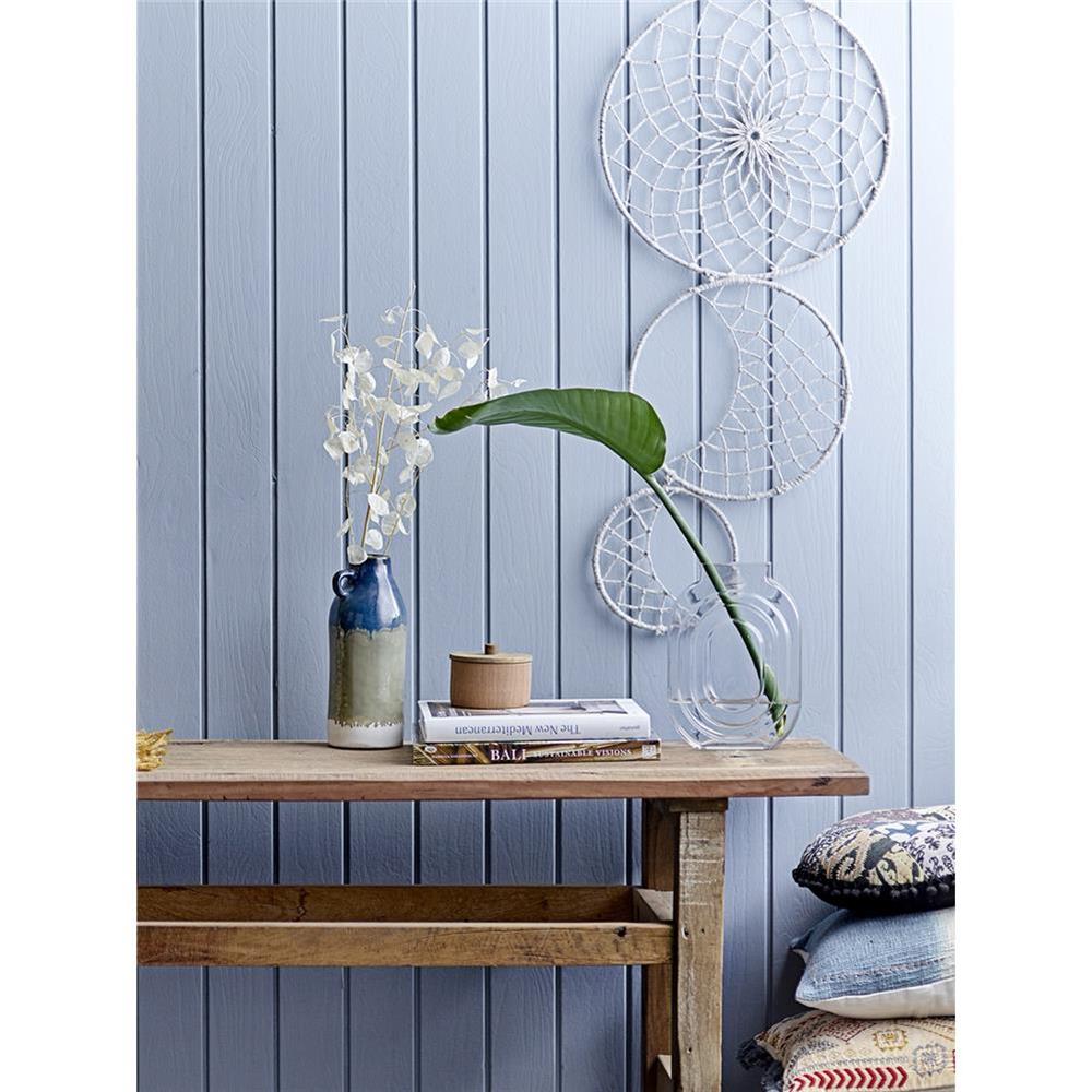 Bloomingville Rafi Vase aus Glas, 25cm, im Landhaus-Stil