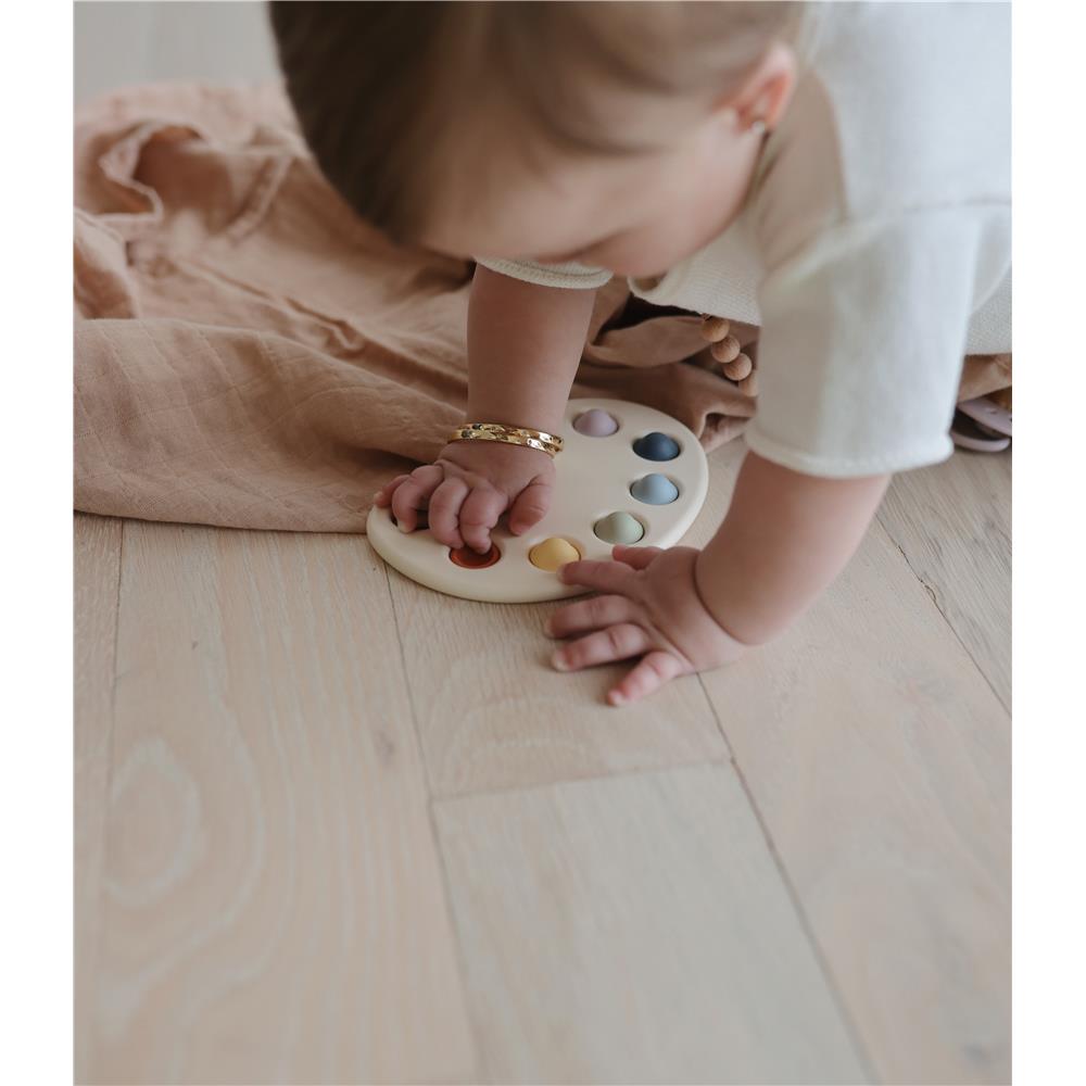 Mushie Sensorik-Spielzeug Farbpalette, aus Silikon, BPA-frei