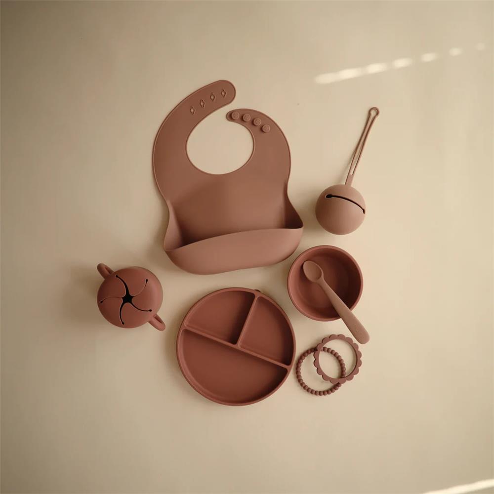 Mushie Snackbecher, Woodchuck, aus Silikon, BPA-frei