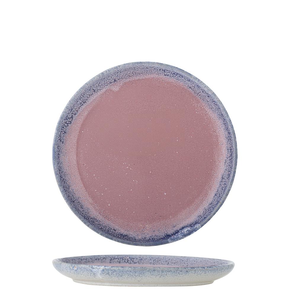 Bloomingville Paula Teller Rose Steingut D20xH1,5 cm – rosa Mittagsteller