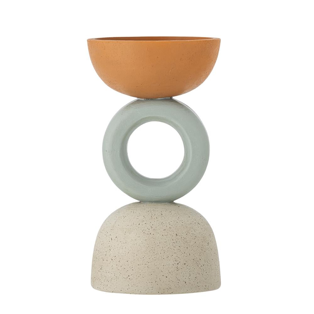 Bloomingville Loretta Teelichthalter, Orange, Polyresin – grafisches Design für dein Zuhause