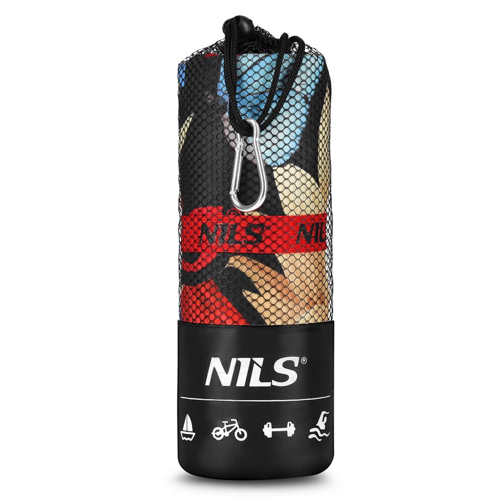 NILS Mikrofaserhandtuch 160x80 cm Ara Papagei - schnelltrocknendes Handtuch für Camping, Strand & Sport