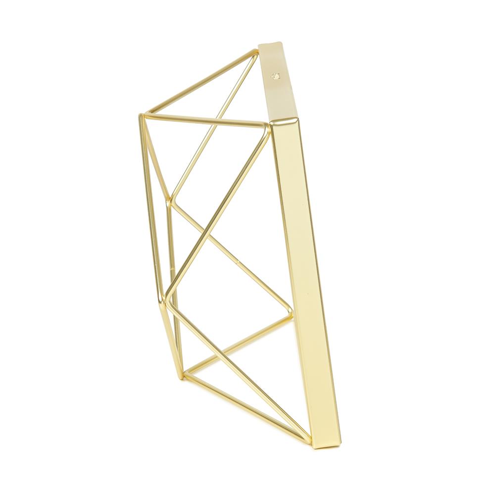 Umbra Prisma Geometrischer Bilderrahmen 10x15 cm Messing Moderner stylischer Fotorahmen zum Aufhängen oder Aufstellen