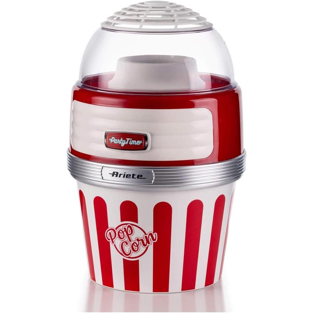 Ariete Party Time Popcorn Maker XL, Rot, Heißluft Popcornmaschine, Retro-Design, 50er Jahre-Stil