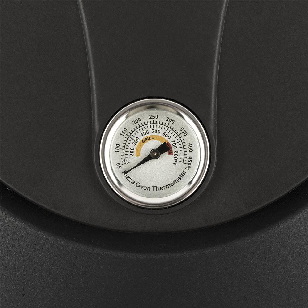 G3Ferrari Pizzaofen Pummarola bis 420 °C Temperaturanzeige und Wendestein Pizzamaker 1200W schwarz