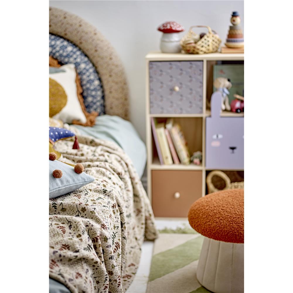 Bloomingville MINI Bertil Hocker Pilz 37x35cm in Rot aus Polyester für Kinderzimmer