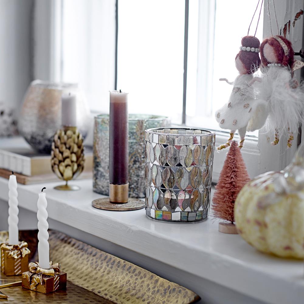 Bloomingville Liuka Baumschmuck, Weiß, Wollengel 2er Set Weihnachtsanhänger