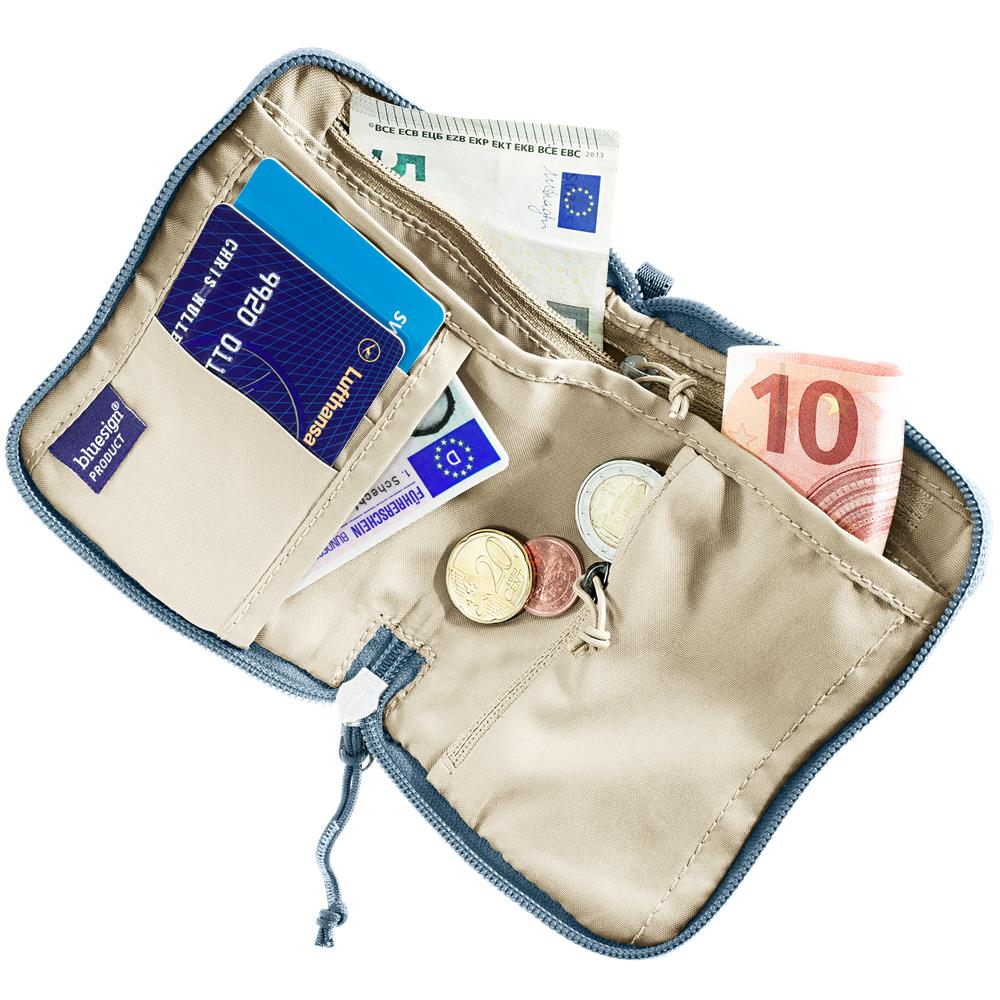 deuter Zip Wallet, Geldbörse, atlantic-desert (blau), Portemonnaie, Reiseetui
