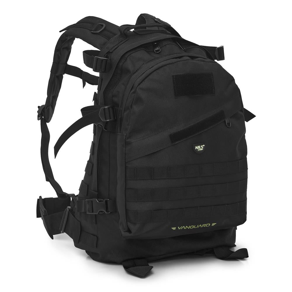 NILS CAMP taktischer Rucksack Vanguard 45L in Schwarz - Outdoor Rucksack für Trekking & Survival