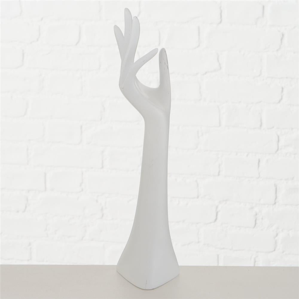 BOLTZE Schmuckhalter Hand in Weiß, Schmuckständer für Ketten, Ringe, Armbänder