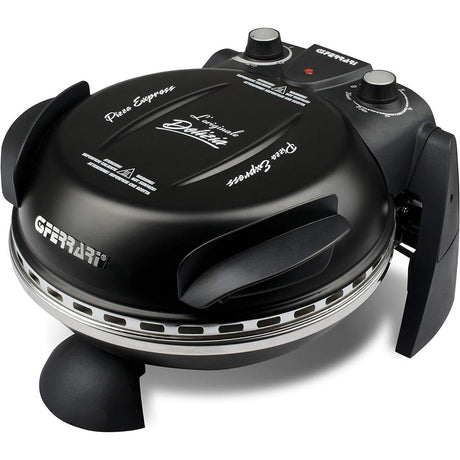 G3Ferrari elektrischer Pizzaofen Delizia Pizzamaker 1200 W für Pizza Ø 31cm schwarz Pizzamaker mit feuerfestem Naturstein