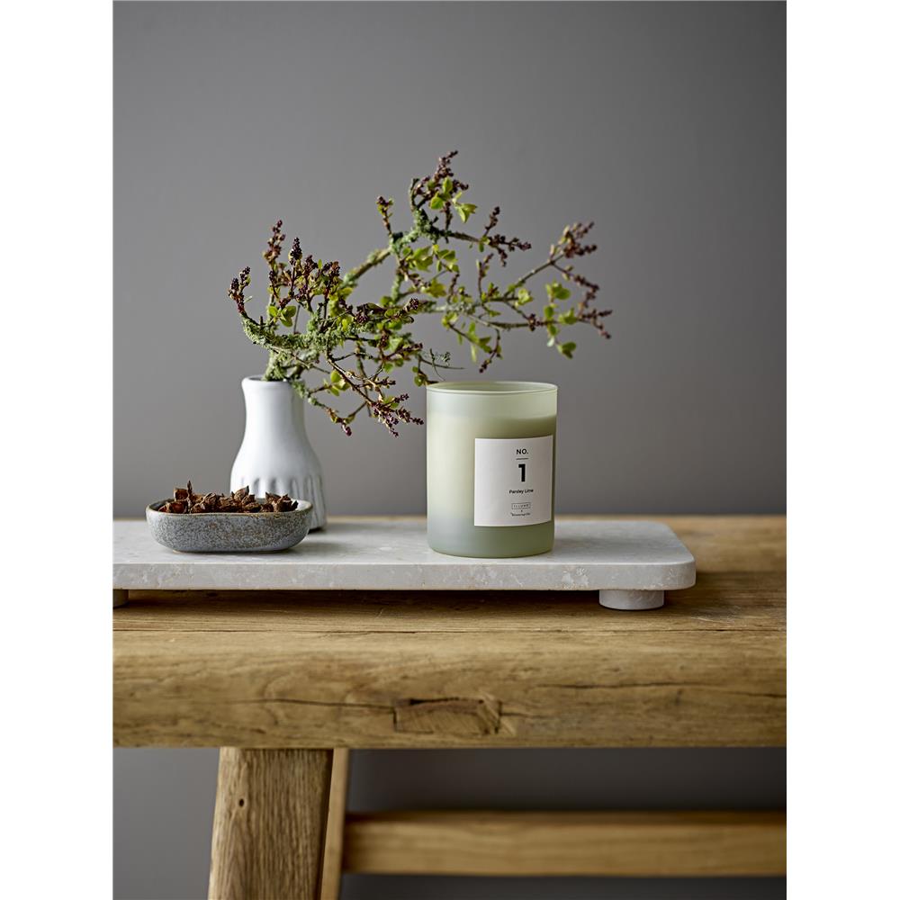 Bloomingville NO. 1 - Parsley Lime Duftkerze, Grün, Natürliches Wachs, 210 G. - 50 Hour - Gift box - D8xH10 cm
