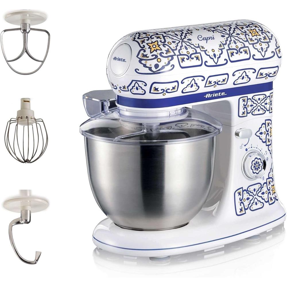 Ariete Capri Küchenmaschine, Mediterranes Design, 5,5-L-Schüssel, Knet- und Rührmaschine, Groß