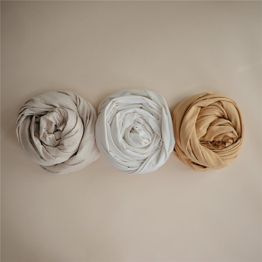 Mushie Baby-Tragetuch, Mustard Melange, aus 100% Bio-Baumwolle