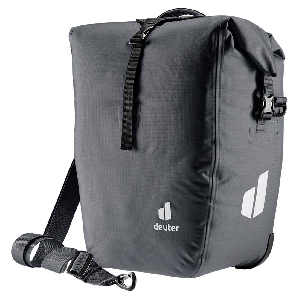 deuter Weybridge, Fahrradtasche, graphite (grau), 25L+5L, mit Bagfix-Halterung