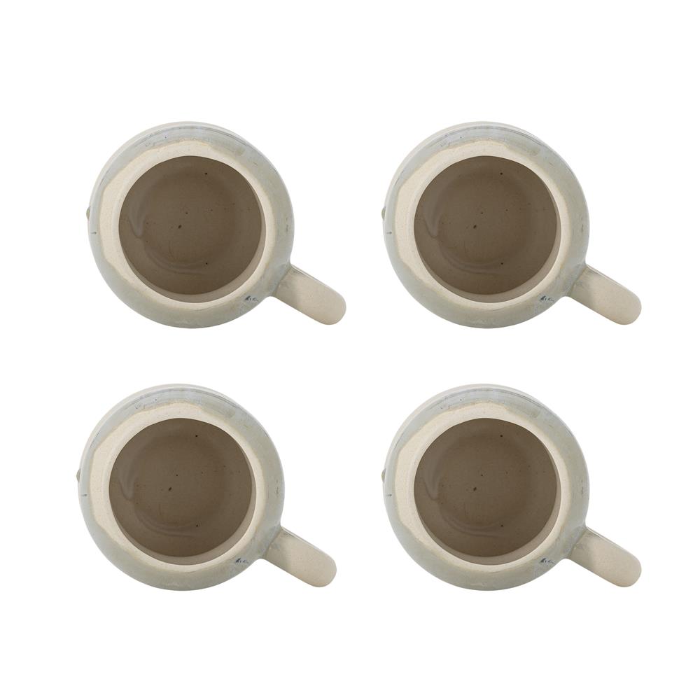 Bloomingville Luna Becher Blau Steingut D9xH10 cm 4er Set – elegante blaue Tassen