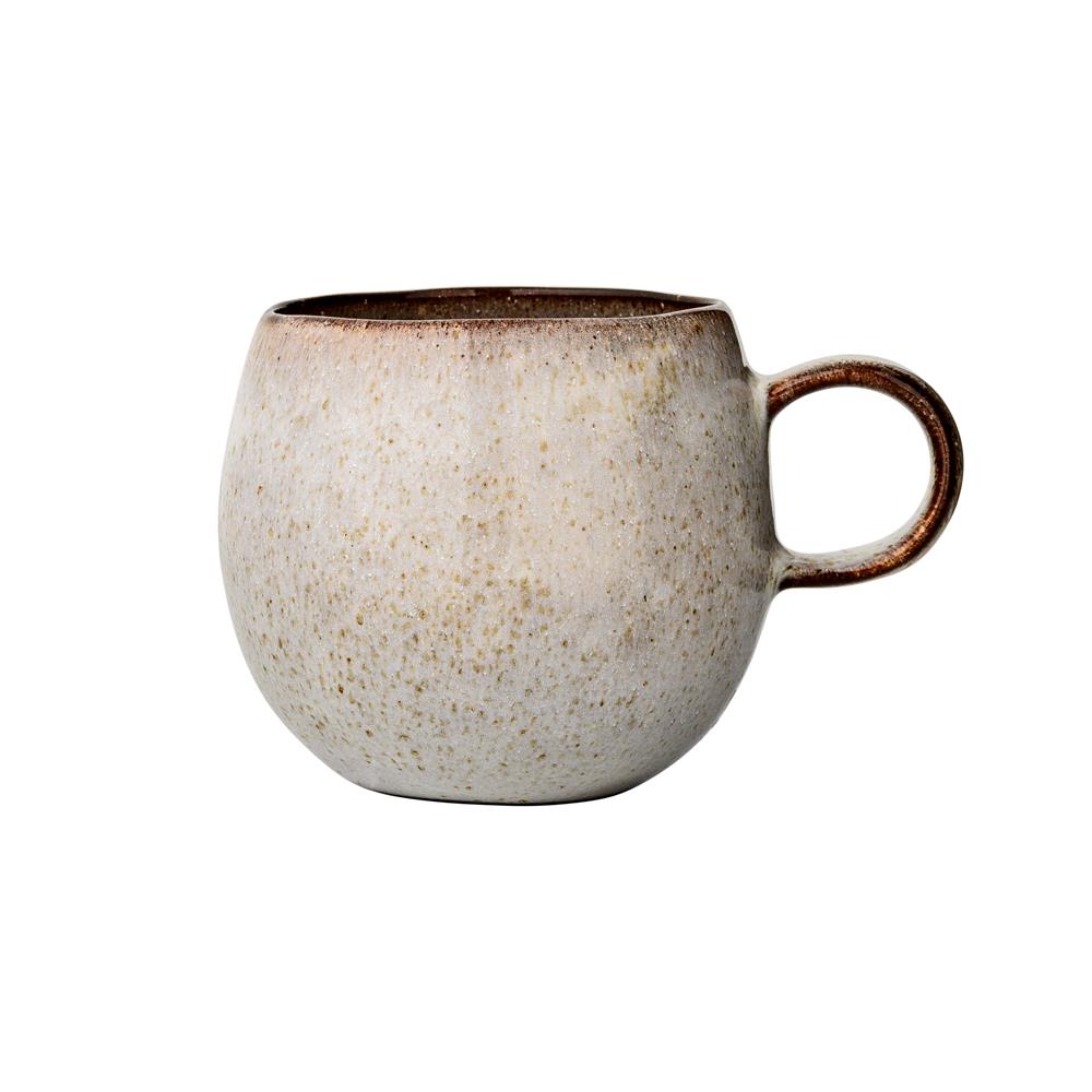 Bloomingville Sandrine Tasse, Natur, 500ml, Steingut, dänisches Design