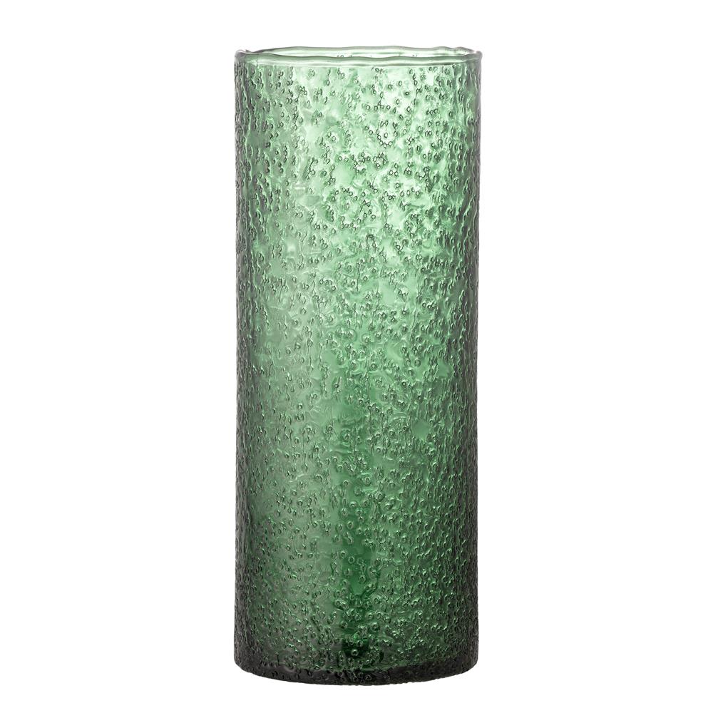 Bloomingville Zenta Vase aus recyceltem Glas in Grün – große Glasvase für Wohnzimmer & Tischdeko