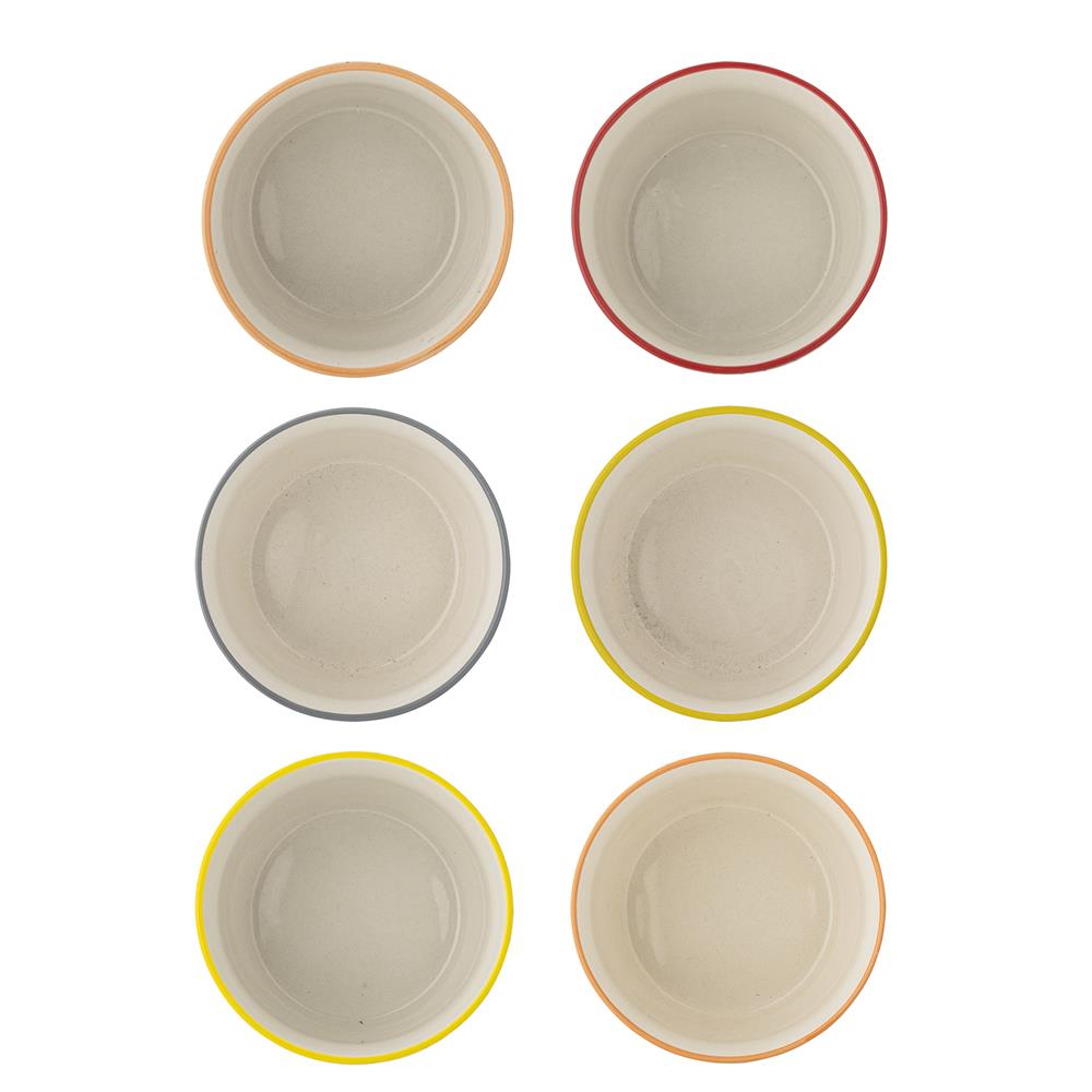 Bloomingville Carla Schalen Set 6er Bunt Steingut Durchmesser 11cm