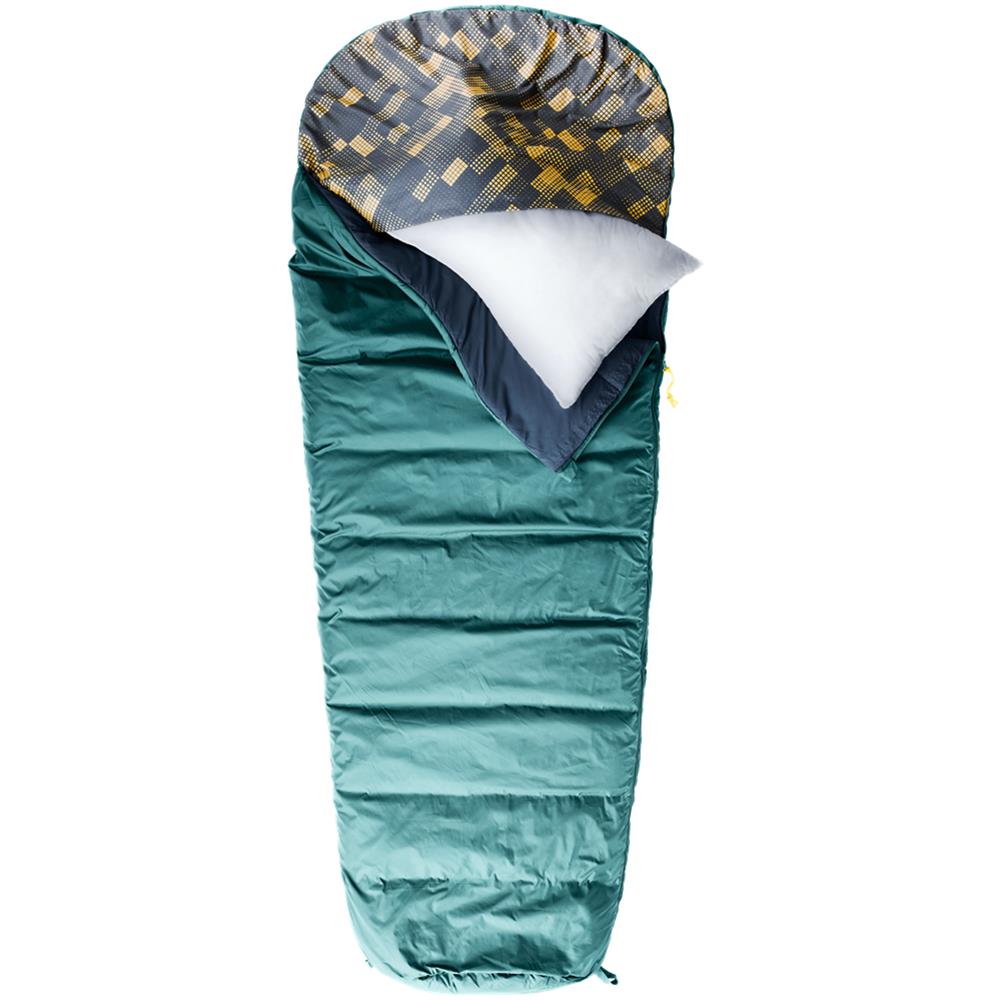 deuter Overnite, Kinderschlafsack, Blau, Mumienschlafsack mit Packsack, Kopfteil mit Kisseneinschub