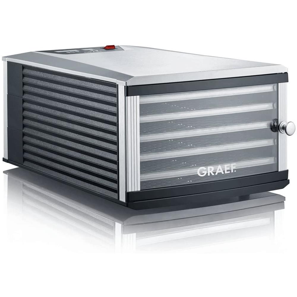GRAEF DA 506 Dörrautomat in Silber mit 6 Einschüben, Timer und Temperatureinstellung