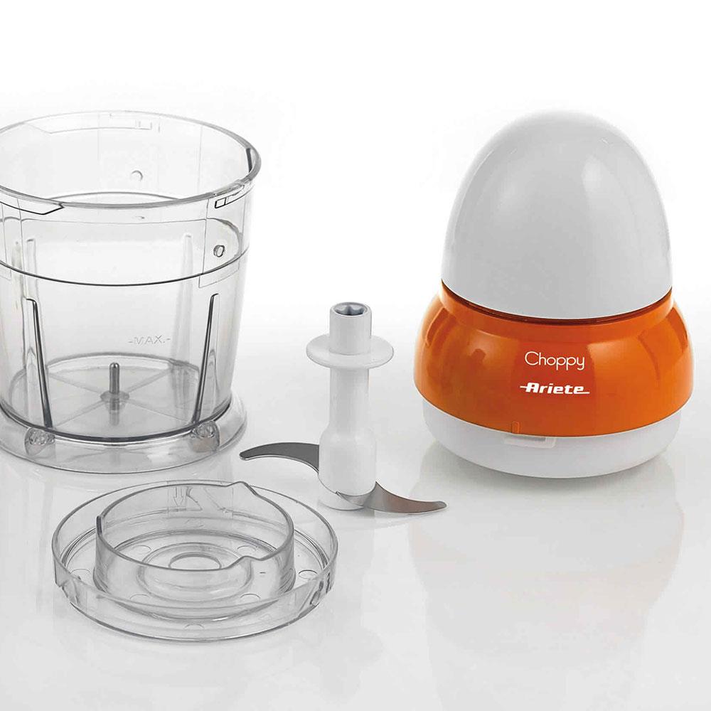 Ariete Choppy Zerkleinerer, Orange, Manueller Mini Zerkleinerer 250 ml, 160W