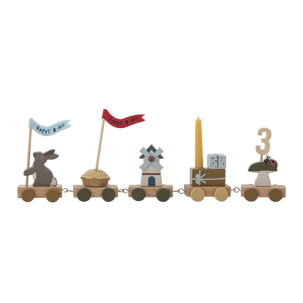 Bloomingville MINI Alfi Geburtstagszug Geburtstagsdekoration Kerzenhalter Geburtstag Kindergeburtstag