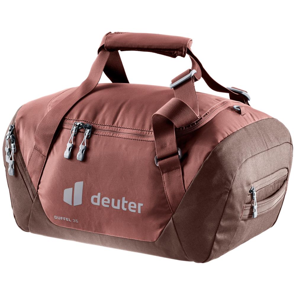 deuter Duffel 35, Reisetasche, caspia-raisin (rot), 35L, Duffelbag mit Seitentasche, Netzinnentasche