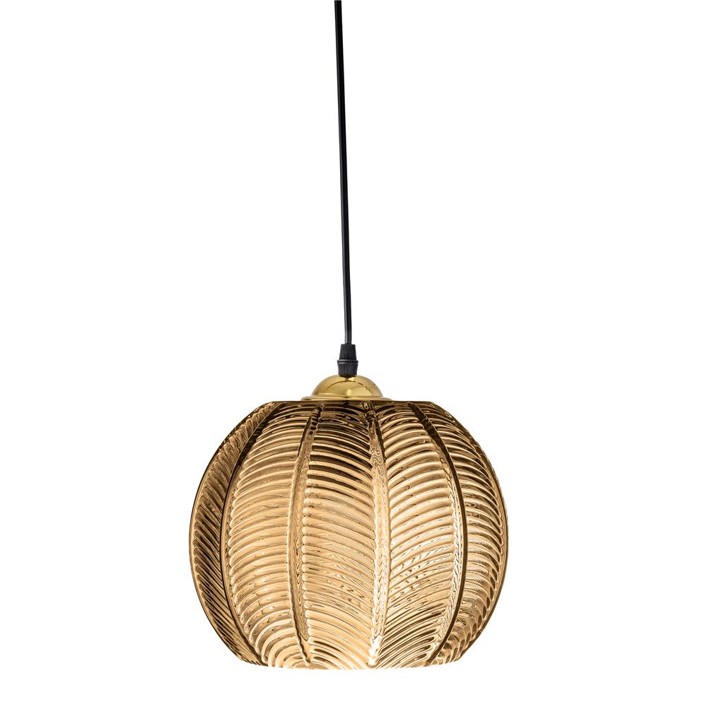Bloomingville Adar Pendellampe Braun 22cm Glas Pendelleuchte Hängelampe Hängeleuchte