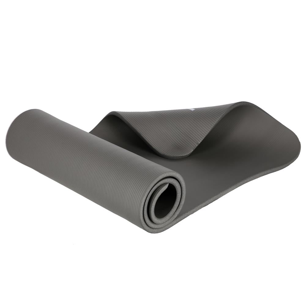 Yogamatte 183 x 61 x 1,5 cm Fitnessmatte Grau Gymnastikmatte rutschfest | HMS YM04