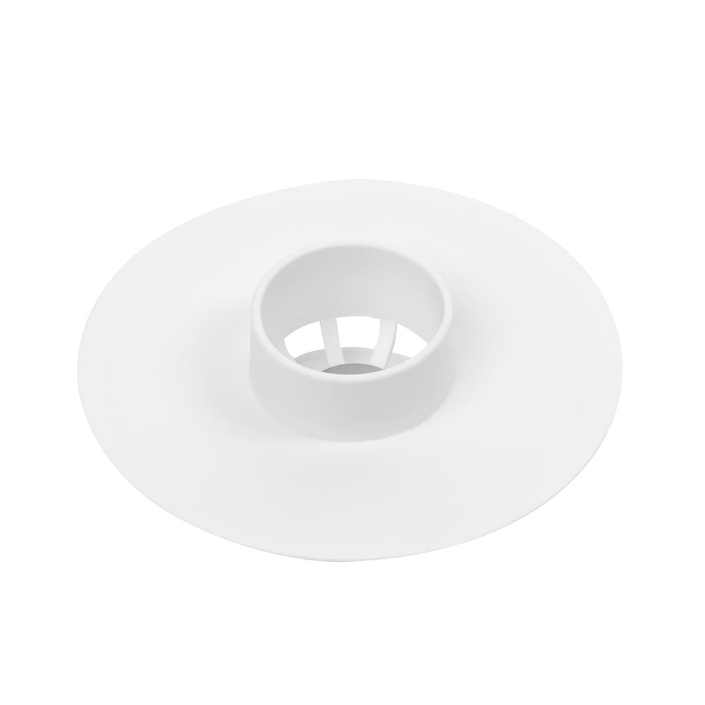 Umbra Flex Badewannenstöpsel, Haarsieb, Abflusssieb für Dusche, Badewanne, Waschbecken, in Weiß