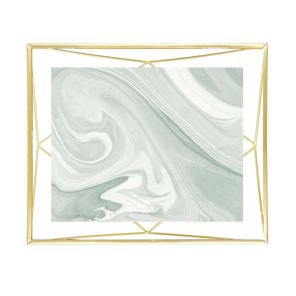 Umbra Prisma Geometrischer Bilderrahmen zum Aufhängen oder Aufstellen Messing 30 x 25 x 8 cm