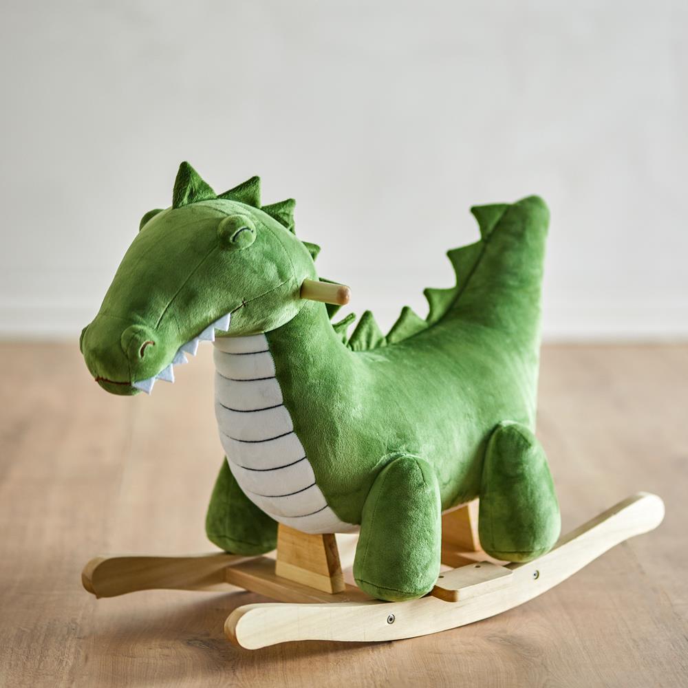 Bloomingville MINI Arnie Schaukeltier Krokodil Grün Polyester 70cm