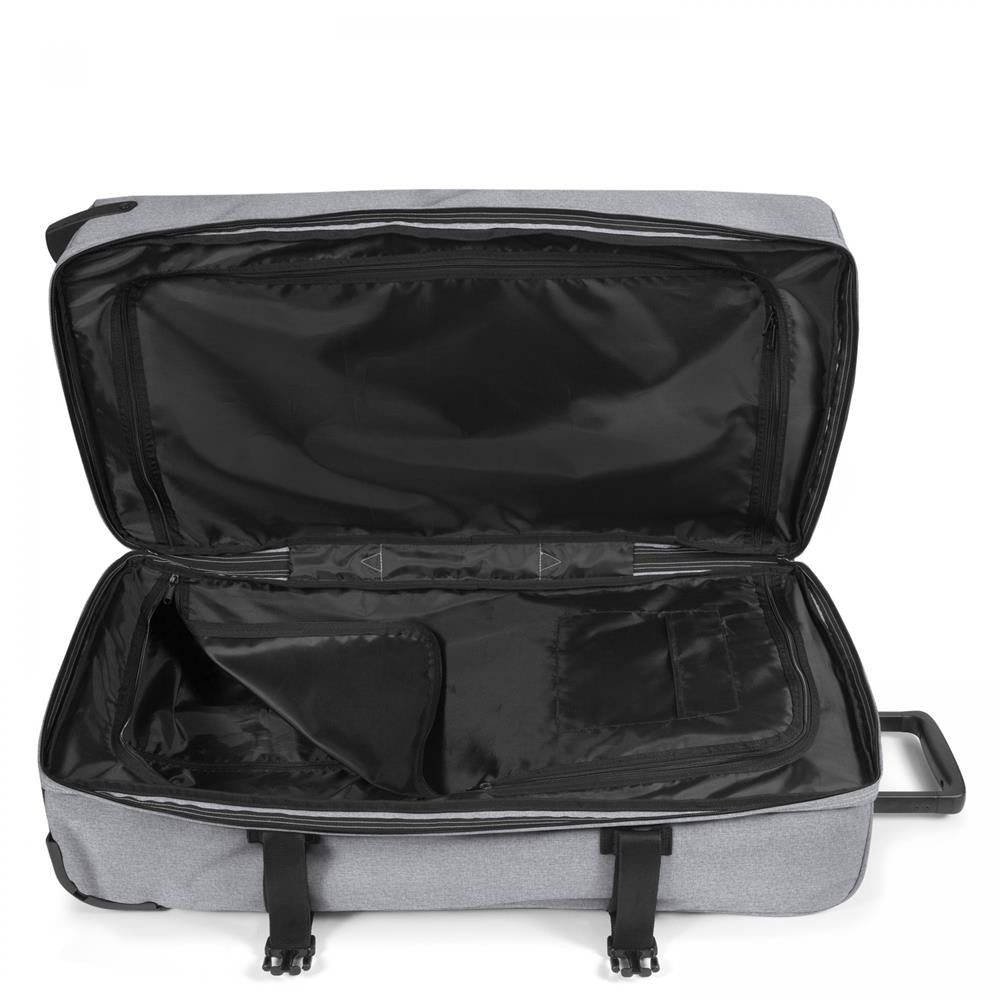Eastpak TRANVERZ L, Großer Reisetrolley, Sunday Grey (grau), 121L, Rollkoffer mit 2 Rädern und TSA-Schloss