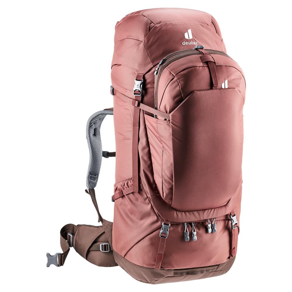 deuter Voyager 60+10 SL, Reiserucksack, caspia-raisin (rot), 60L