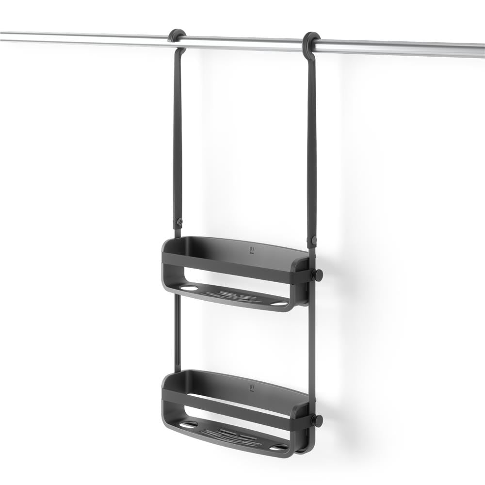 Umbra Flex Duschablage, Duschregal ohne Bohren, Duschcaddy, Duschdiener, in Schwarz