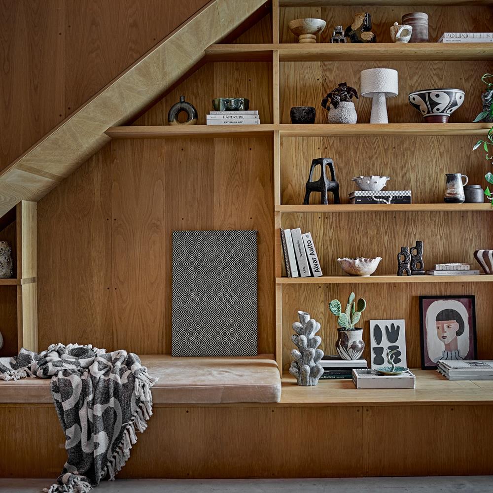 Bloomingville Rivalta Pinnwand Schwarz Holz Memoboard 71x48cm