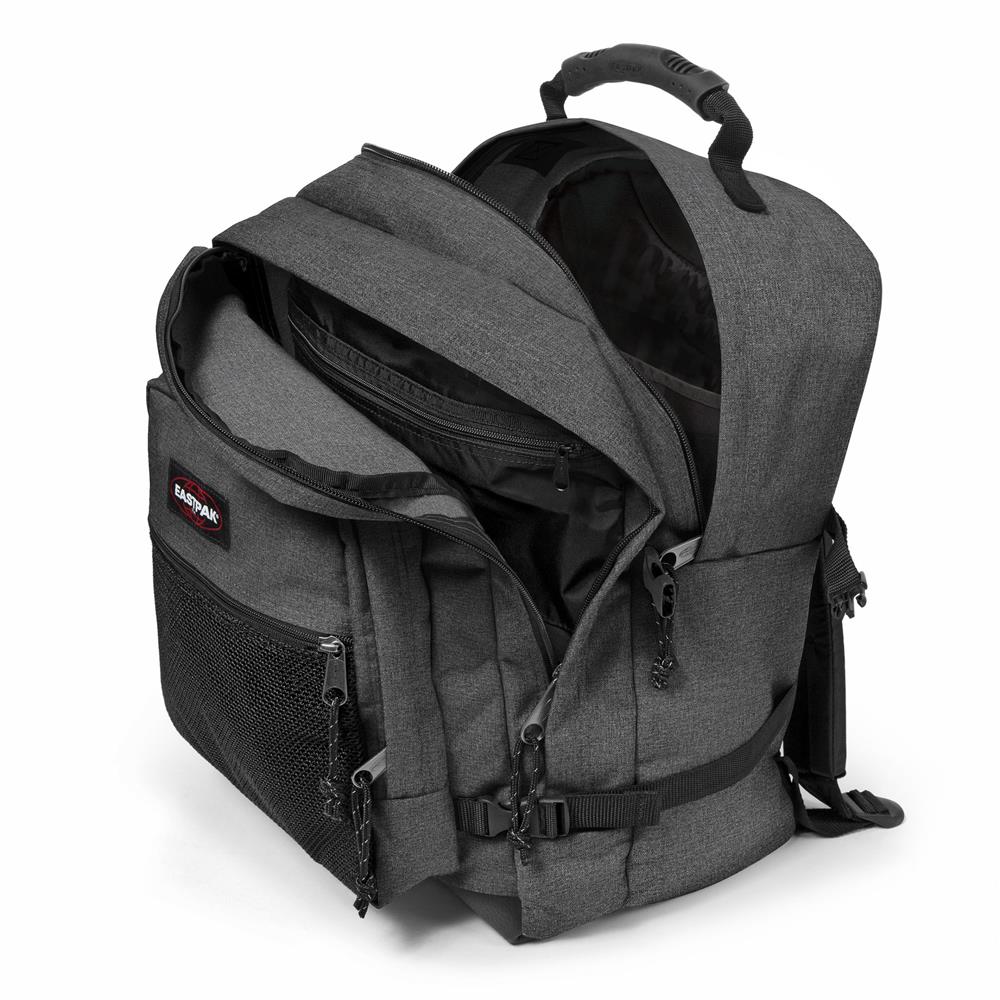 Eastpak ULTIMATE, Großer Rucksack, Black Denim (grau), 42L, mit Laptopfach