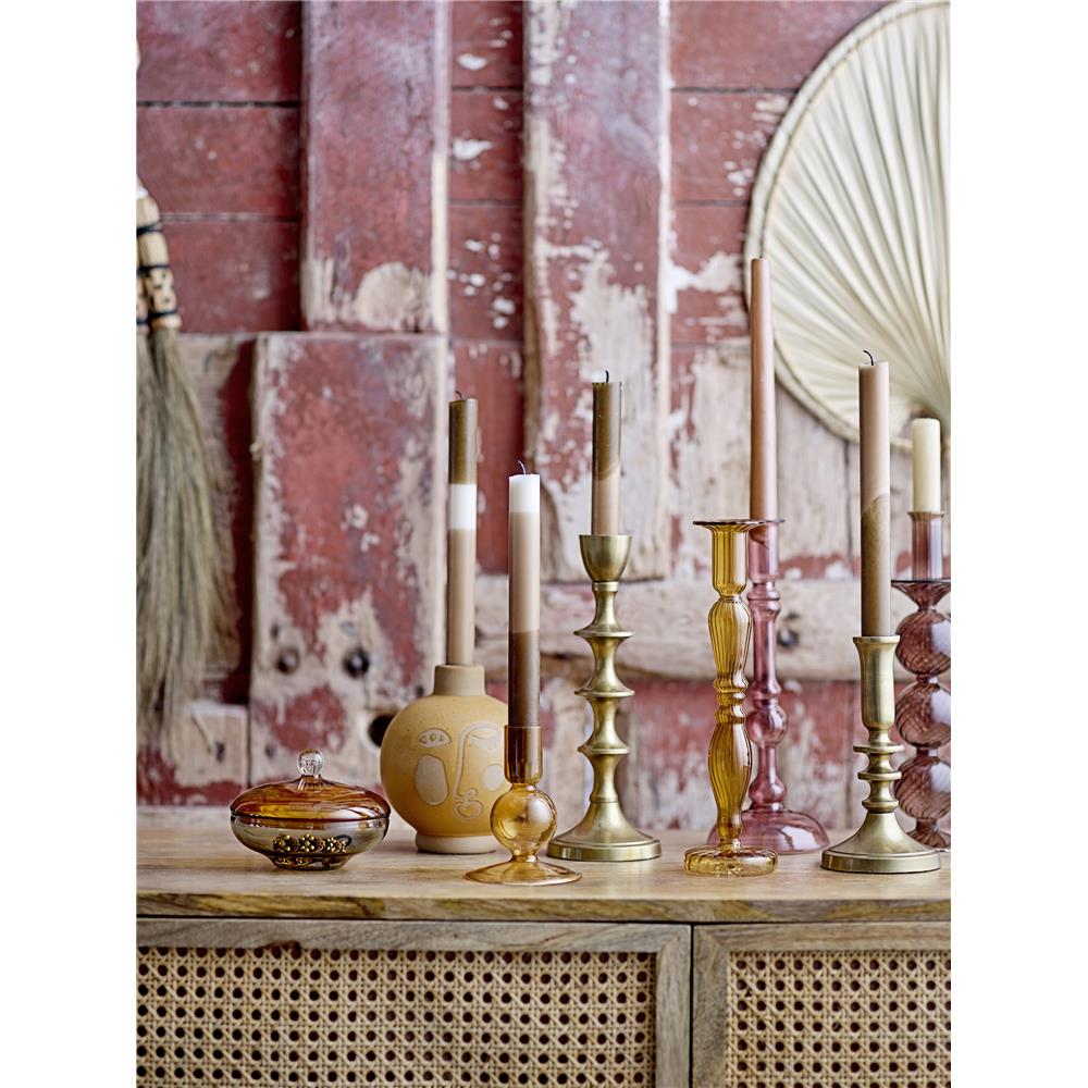 Bloomingville Jilian Kerzenhalter, Braun, Steingut, 12,5x15 cm, dänisches Design