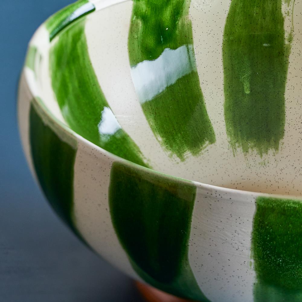 Bloomingville Shakti Schale grün Steingut D26xH12 cm 3250 ml