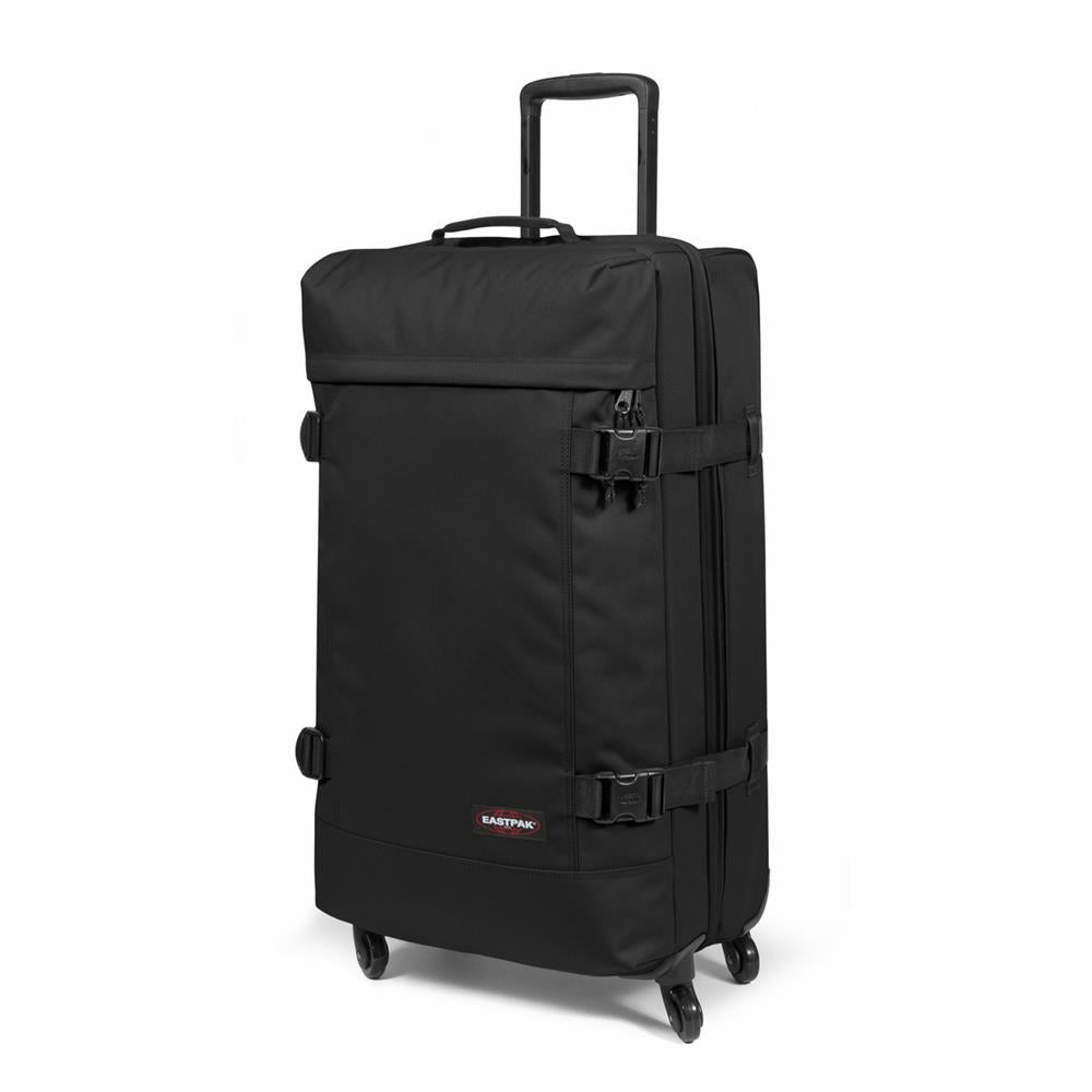 Eastpak TRANS4 L, Großer Reisetrolley, Black (schwarz), 80L, Rollkoffer mit 4 Rädern und TSA-Schloss