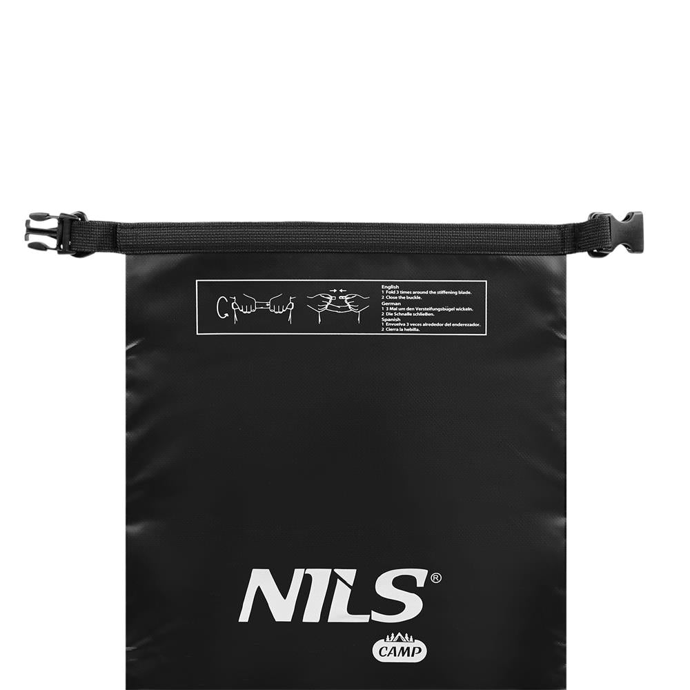 NILS CAMP wasserdichter Beutel 30L in Schwarz - robuster Dry Bag für Strand, Kajak & Outdoor