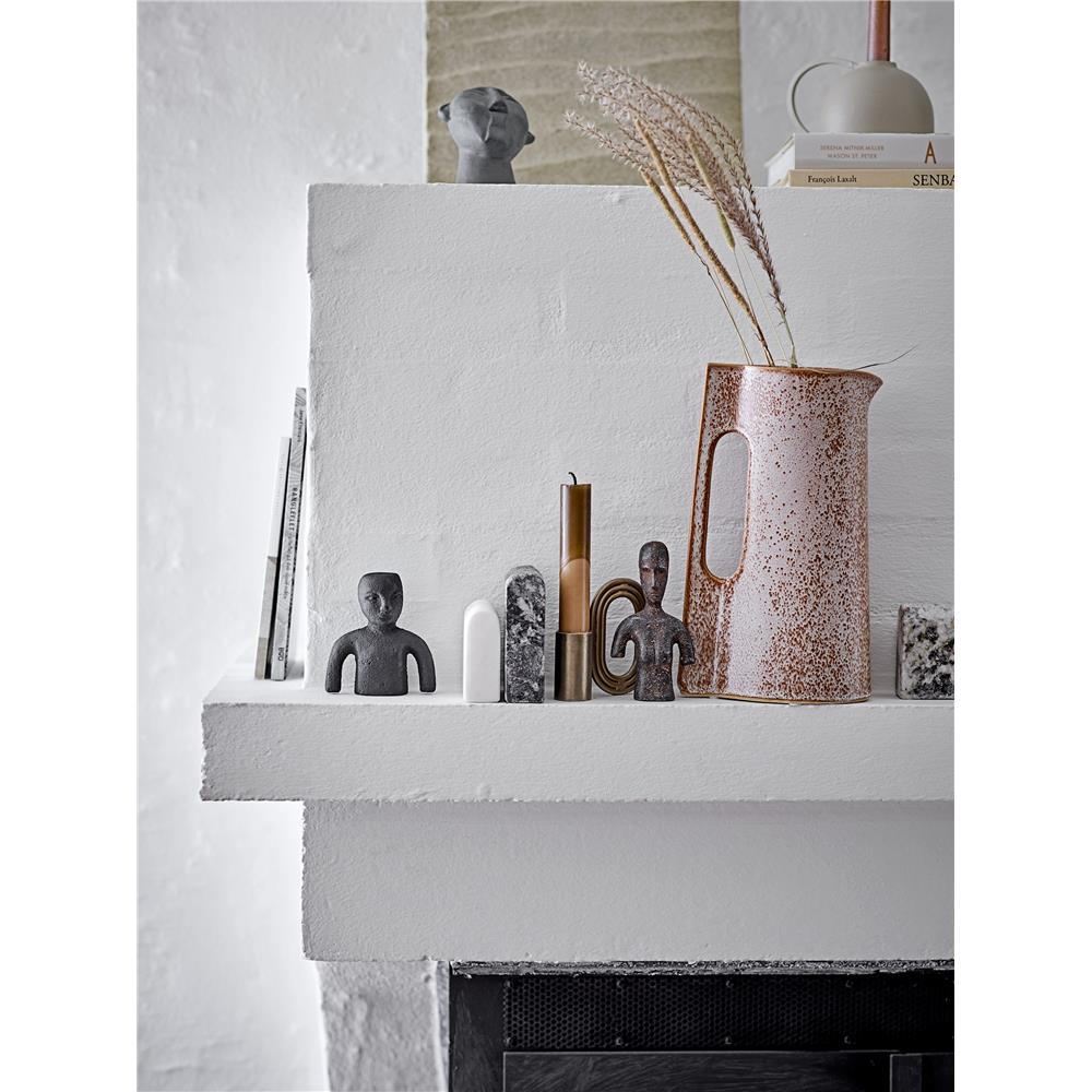 Bloomingville Vesla Dekoration Kopf Schwarz Deko-Gesicht aus Terrakotta dänisches Design