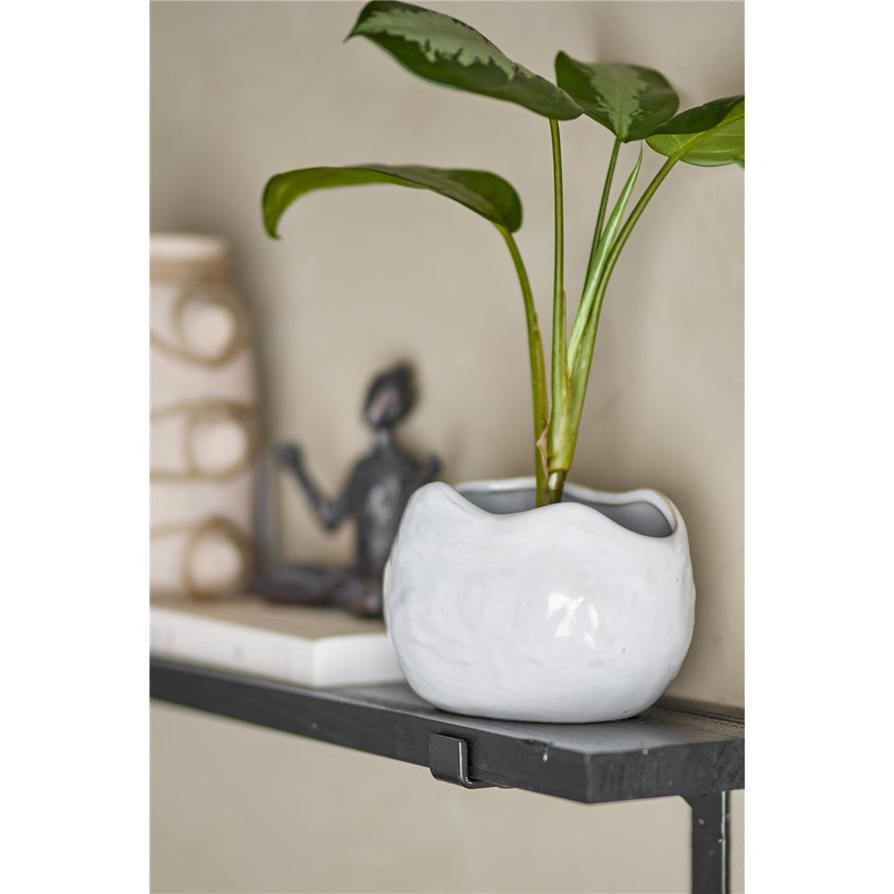 Bloomingville Pennie Blumentopf in Weiß, 11cm, aus Steingut